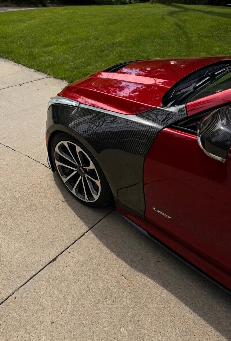 2016-2019 CADILLAC ATS-V | CARBON FIBER FRONT CTS-V STYLE VENTED FENDERS